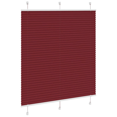 Vidaxl plissé rolgordijn 115x150cm stofbreedte 114,4cm bordeauxrood