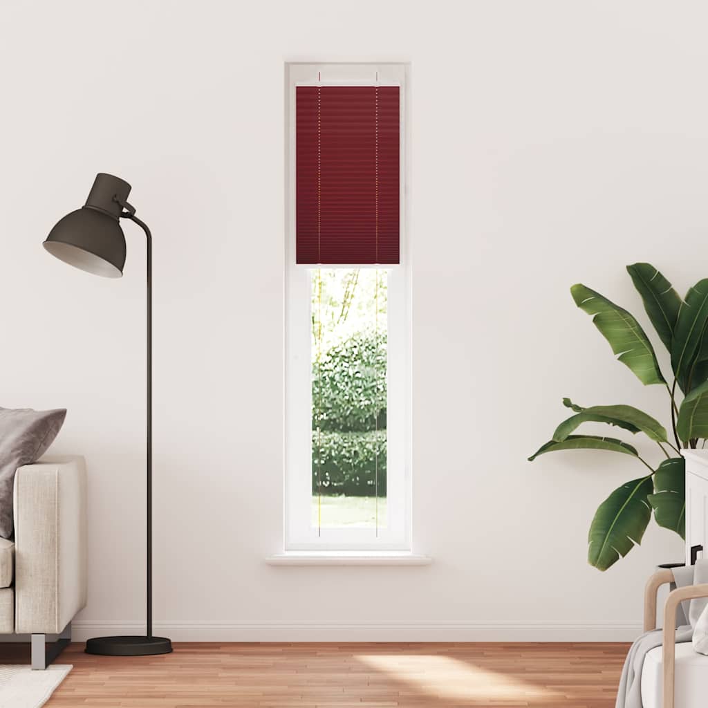 Vidaxl plissé rolgordijn 50x200 cm stofbreedte 49,4 cm bordeauxrood