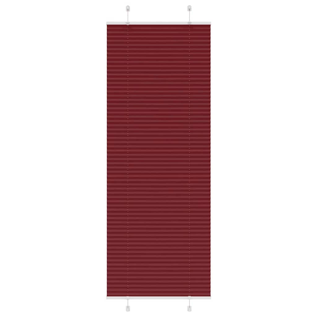 Vidaxl plissé rolgordijn 75x200 cm stofbreedte 74,4 cm bordeauxrood