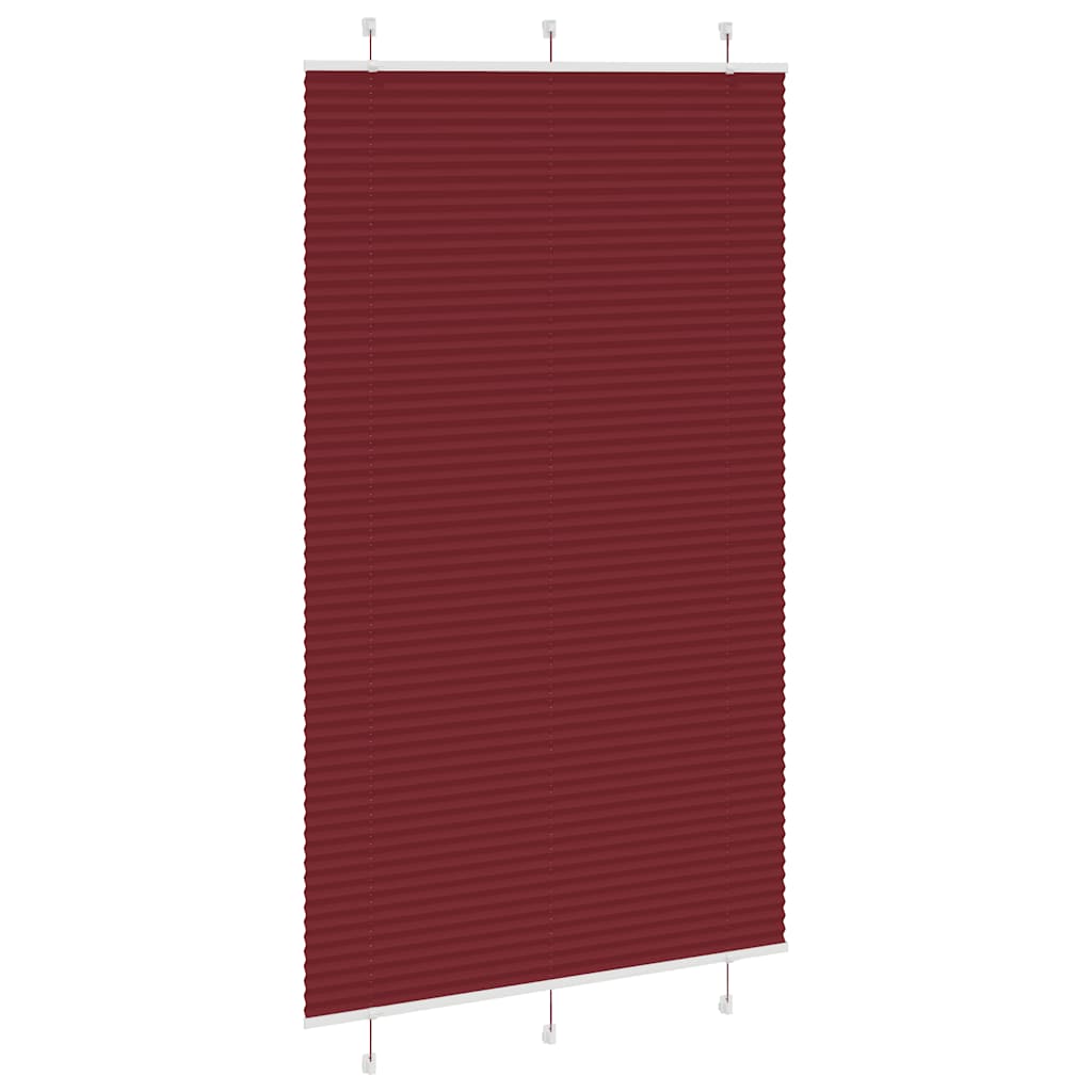 Vidaxl plissé rolgordijn 115x200cm stofbreedte 114,4cm bordeauxrood