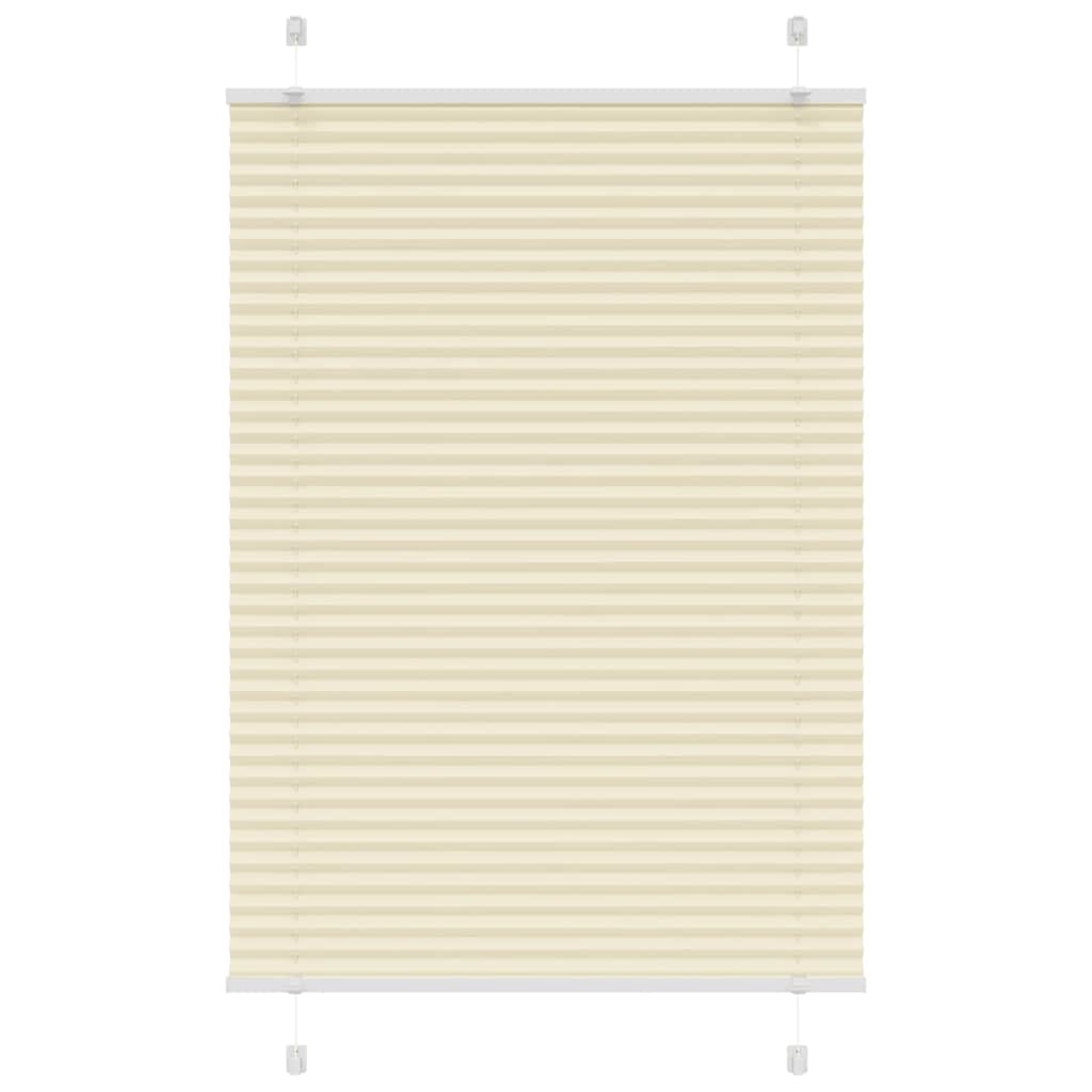 Vidaxl plissé rolgordijn 95x100 cm stofbreedte 94,4 cm polyester crème