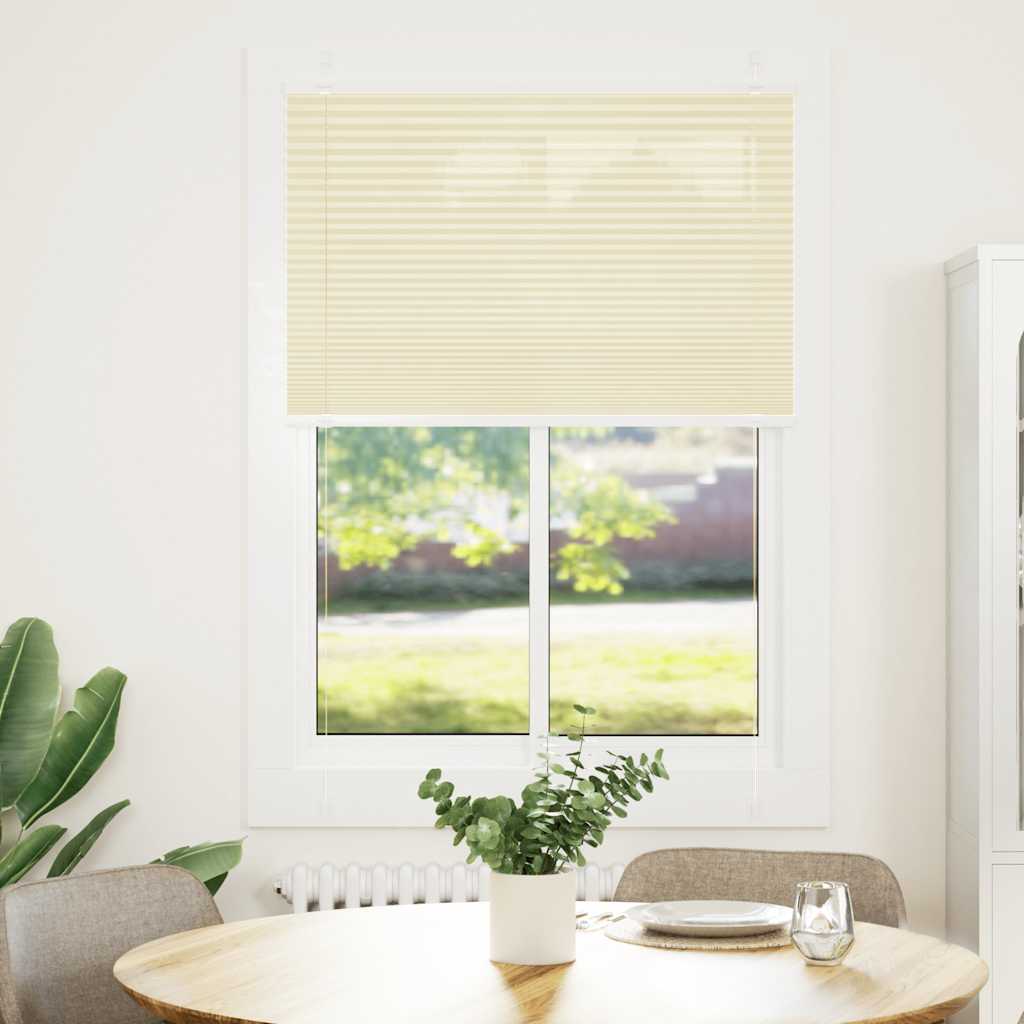 Vidaxl plissé rolgordijn 95x100 cm stofbreedte 94,4 cm polyester crème