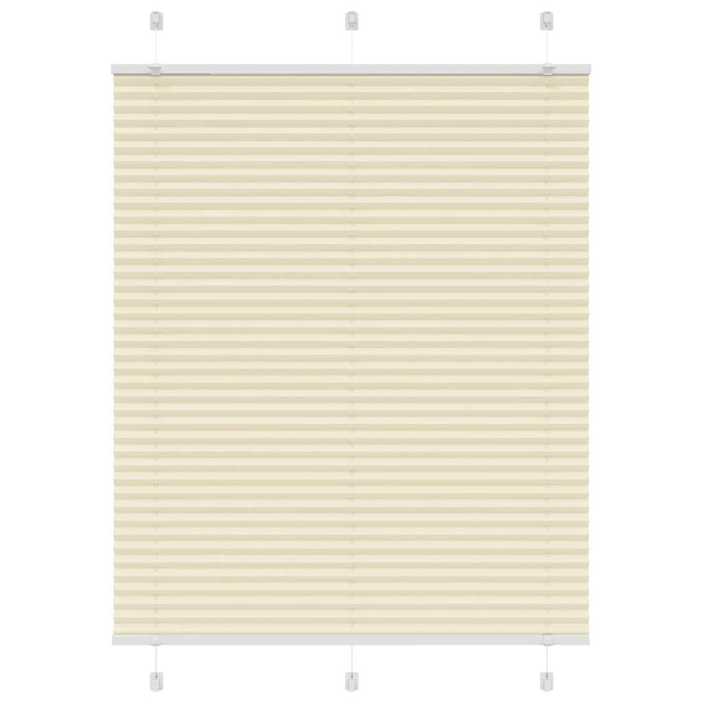 Vidaxl plissé rolgordijn 110x150cm stofbreedte 109,4cm polyester crème