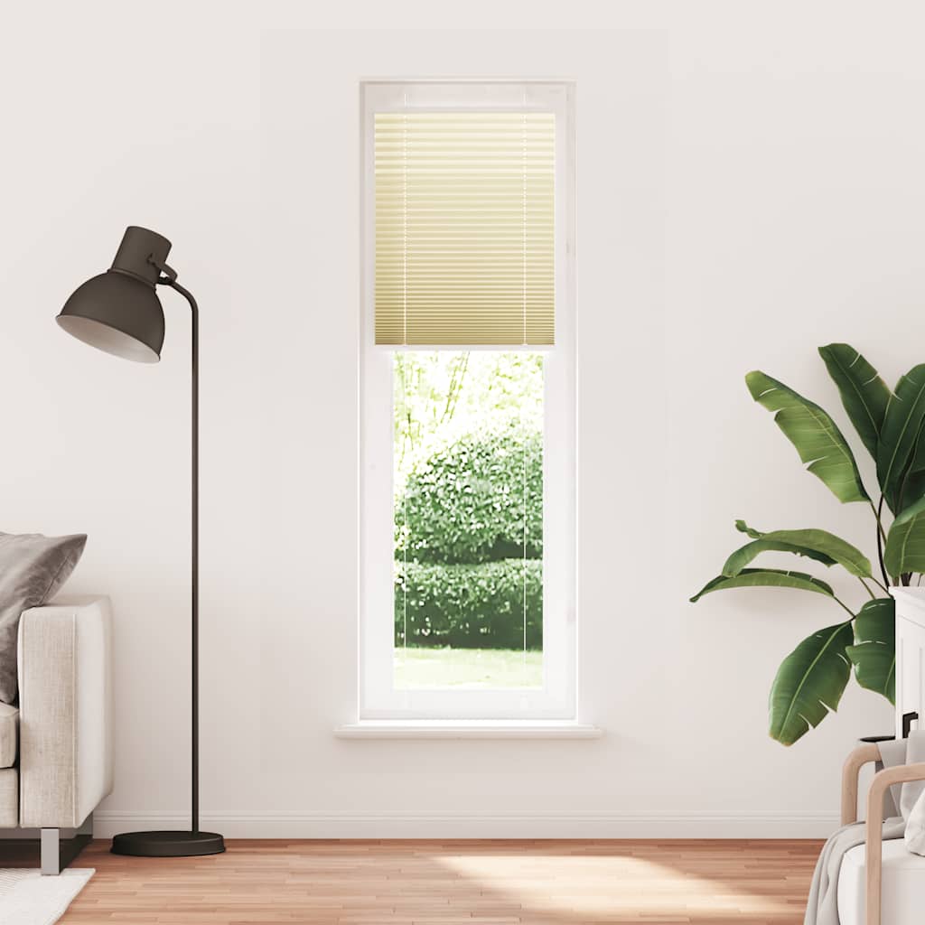 Vidaxl plissé rolgordijn 60x200 cm stofbreedte 59,4 cm polyester crème