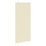 Vidaxl plissé rolgordijn 90x200 cm stofbreedte 89,4 cm polyester crème