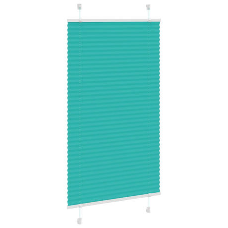 Vidaxl plissé rolgordijn 75x100 cm stofbreedte 74,4 cm petrol groen