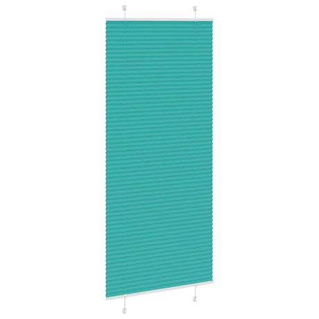Vidaxl plissé rolgordijn 85x200 cm stofbreedte 84,4 cm petrol groen