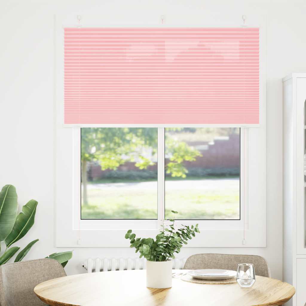 Vidaxl plissé rolgordijn 115x100cm stofbreedte 114,4cm polyester roze