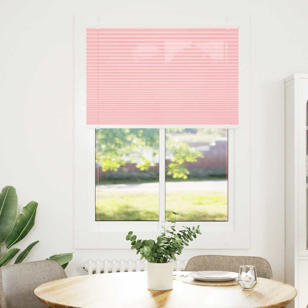 Vidaxl plissé rolgordijn 90x150 cm stofbreedte 89,4 cm polyester roze