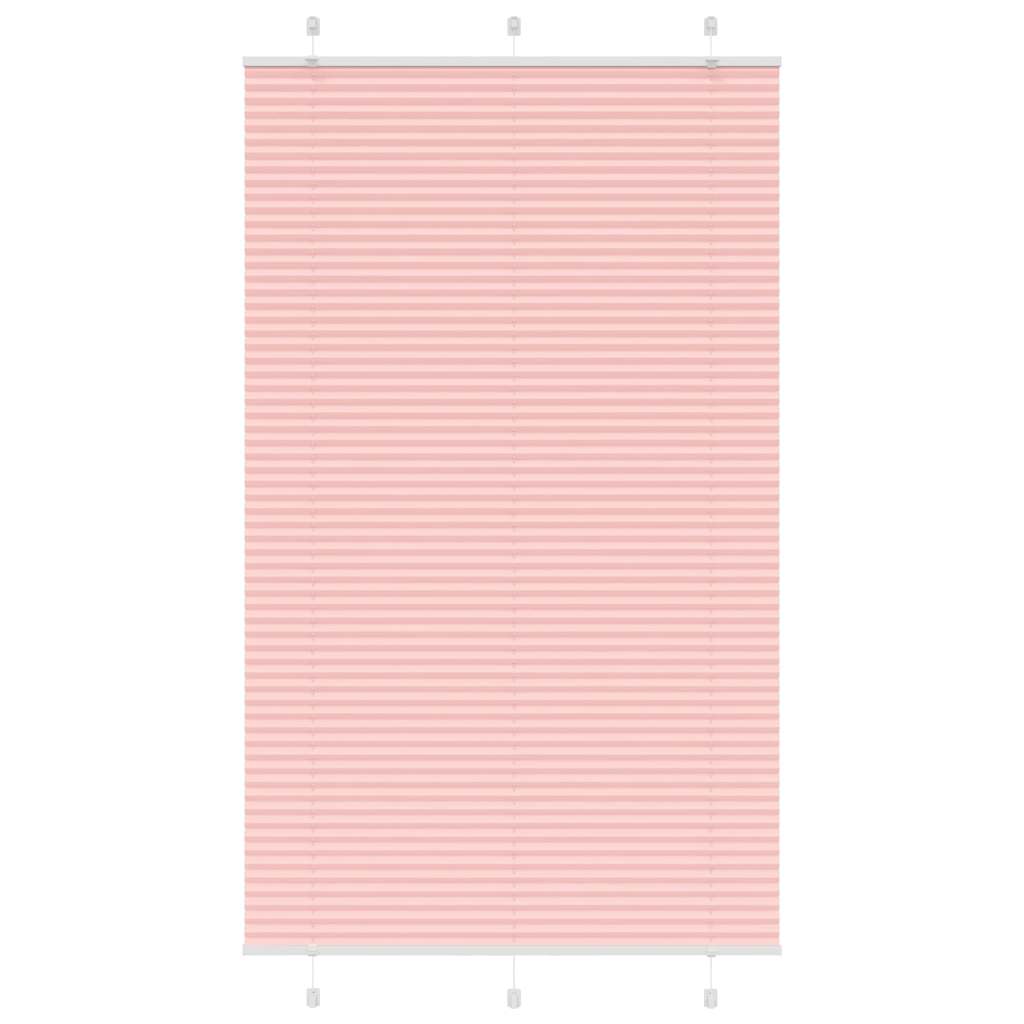 Vidaxl plissé rolgordijn 120x200cm stofbreedte 119,4cm polyester roze