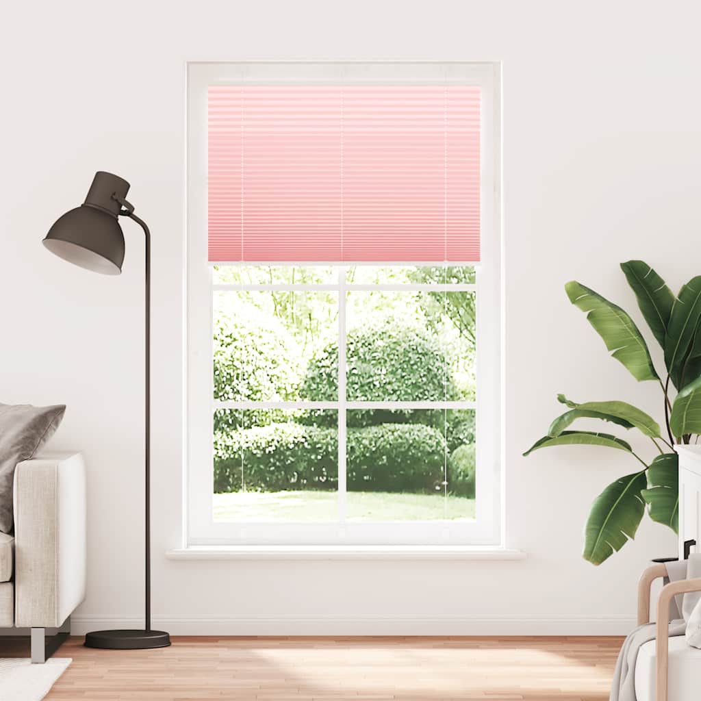 Vidaxl plissé rolgordijn 120x200cm stofbreedte 119,4cm polyester roze