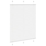 Vidaxl plissé rolgordijn 105x100cm stofbreedte 104,4cm polyester wit