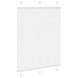 Vidaxl plissé rolgordijn 110x100cm stofbreedte 109,4cm polyester wit