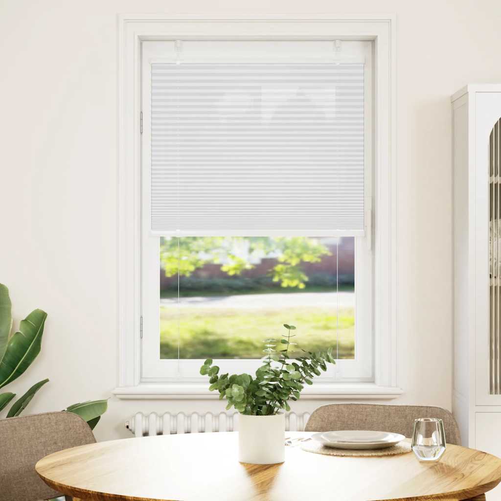 Vidaxl plissé rolgordijn 70x150 cm stofbreedte 69,4 cm polyester wit