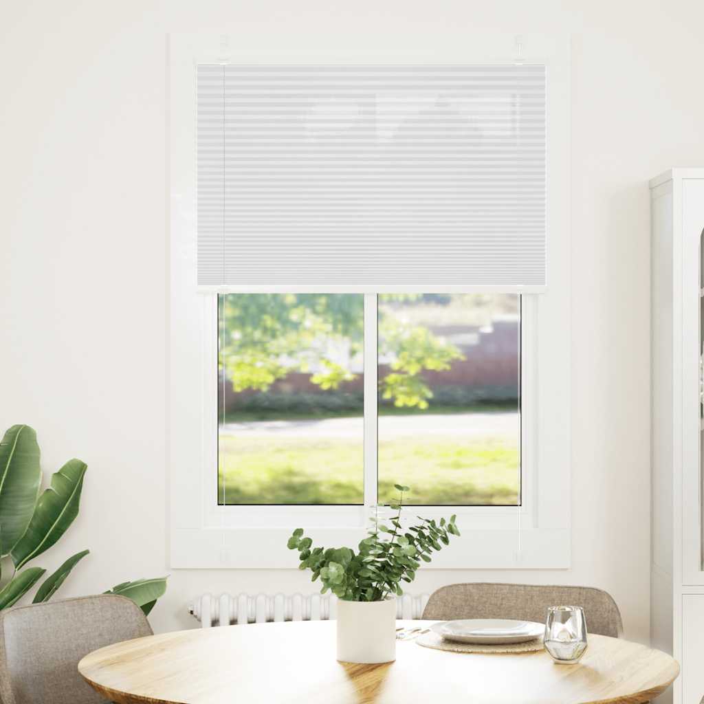 Vidaxl plissé rolgordijn 95x150 cm stofbreedte 94,4 cm polyester wit
