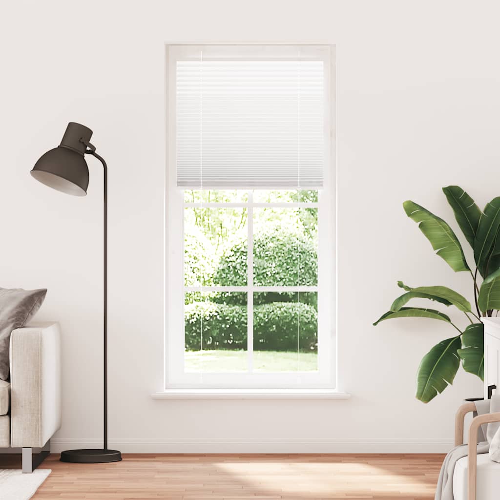 Vidaxl plissé rolgordijn 100x200 cm stofbreedte 99,4cm polyester wit