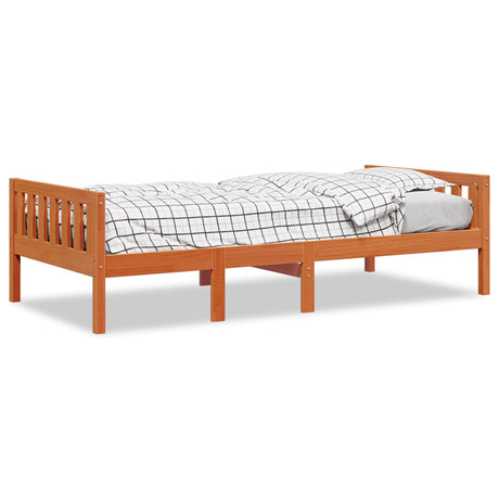 Vidaxl kinderbed zonder matras massief grenenhout wasbruin 90x200 cm