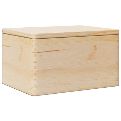 Vidaxl houten kist met deksel 40x30x23 cm massief grenenhout