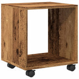 Vidaxl rolkast 37x33x42,5 cm bewerkt hout oud houtkleurig