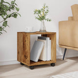 Vidaxl rolkast 37x33x42,5 cm bewerkt hout oud houtkleurig