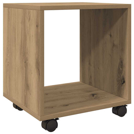 Vidaxl rolkast 37x33x42,5 cm bewerkt hout artisanaal eikenkleurig