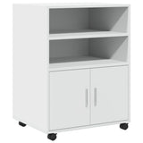 Vidaxl rolkast 60x48x81 cm bewerkt hout wit