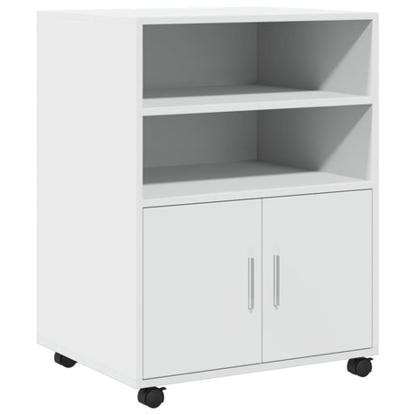 Vidaxl rolkast 60x48x81 cm bewerkt hout wit