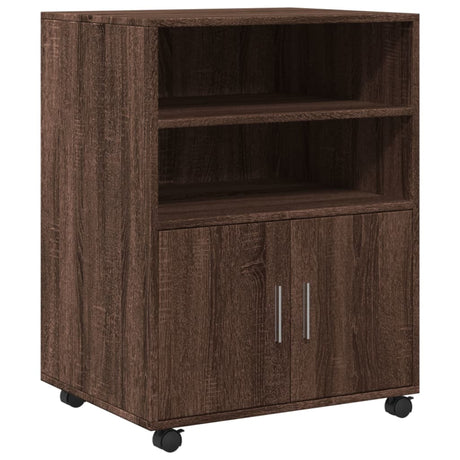 Vidaxl rolkast 60x48x81 cm bewerkt hout bruin eikenkleur