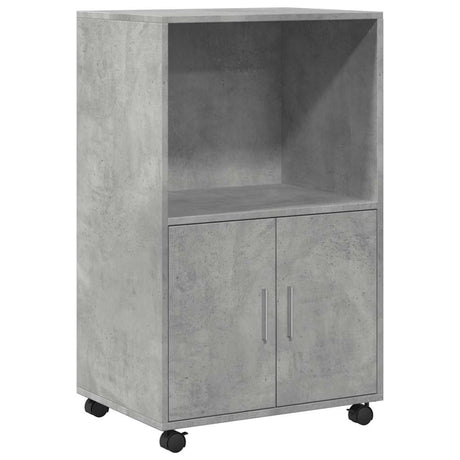 Vidaxl rolkast 55x40x91 cm bewerkt hout betongrijs
