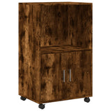 Vidaxl rolkast 55x40x91 cm bewerkt hout gerookt eikenkleurig