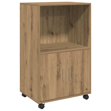 Vidaxl rolkast 55x40x91 cm bewerkt hout artisanaal eikenkleurig
