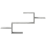 Vidaxl wandschap 104x15x49 cm bewerkt hout betongrijs