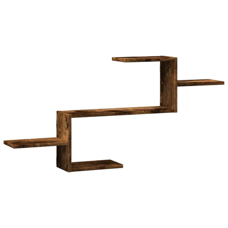 Vidaxl wandschap 104x15x49 cm bewerkt hout gerookt eikenkleurig