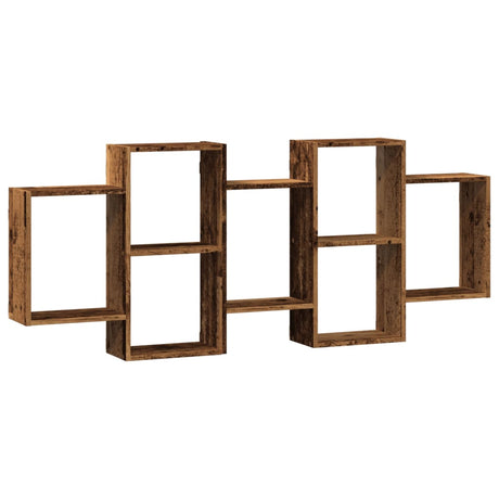 Vidaxl wandschap 159x18x65 cm bewerkt hout oud houtkleurig
