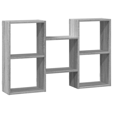 Vidaxl wandschap 96x18x60 cm bewerkt hout grijs sonoma eikenkleurig