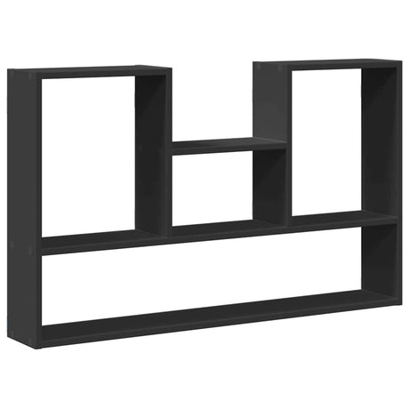 Vidaxl wandschap 99x15x60 cm bewerkt hout zwart