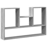 Vidaxl wandschap 99x15x60 cm bewerkt hout grijs sonoma eikenkleurig