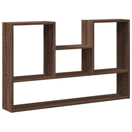 Vidaxl wandschap 99x15x60 cm bewerkt hout bruin eikenkleurig