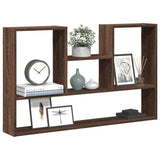 Vidaxl wandschap 99x15x60 cm bewerkt hout bruin eikenkleurig