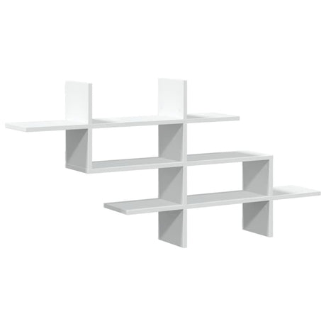 Vidaxl wandschap 124,5x18x60,5 cm bewerkt hout wit