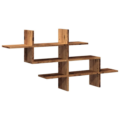 Vidaxl wandschap 124,5x18x60,5 cm bewerkt hout oud houtkleurig