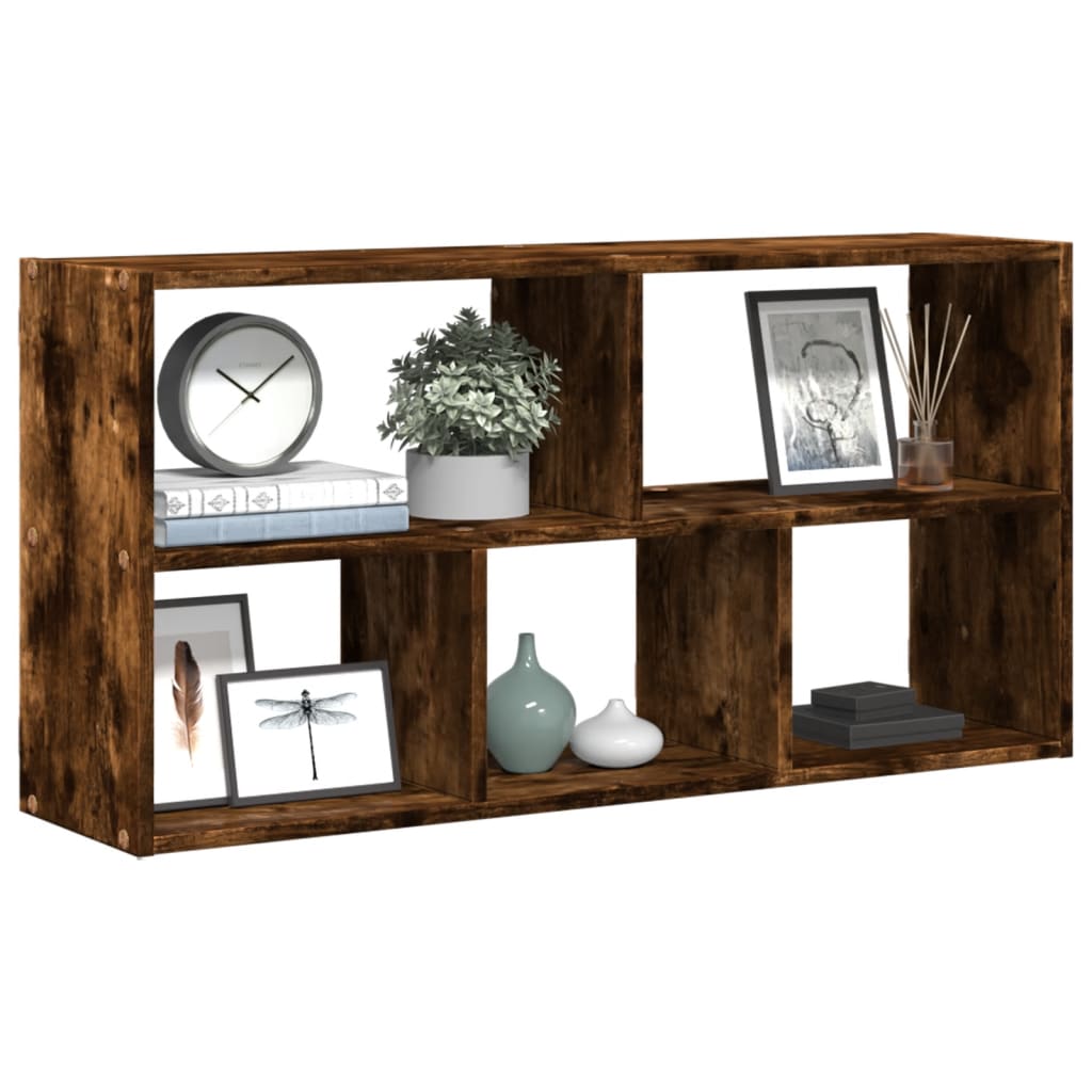 Vidaxl wandschap 100x25x50 cm bewerkt hout gerookt eikenkleurig