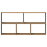 Vidaxl wandschap 100x25x50 cm bewerkt hout artisanaal eikenkleurig