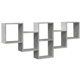 Vidaxl wandschap 159x18x66 cm bewerkt hout betongrijs