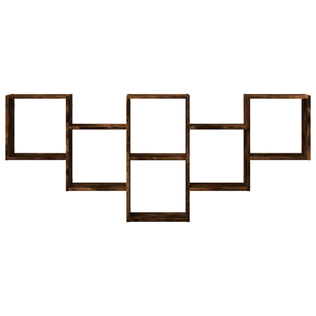 Vidaxl wandschap 159x18x66 cm bewerkt hout gerookt eikenkleurig