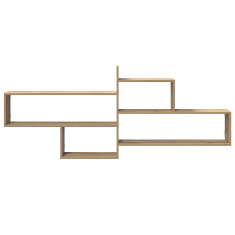 Vidaxl wandschap 167,5x18x68 cm bewerkt hout artisanaal eikenkleurig