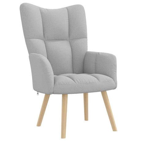 Vidaxl relaxstoel stof wolk grijs