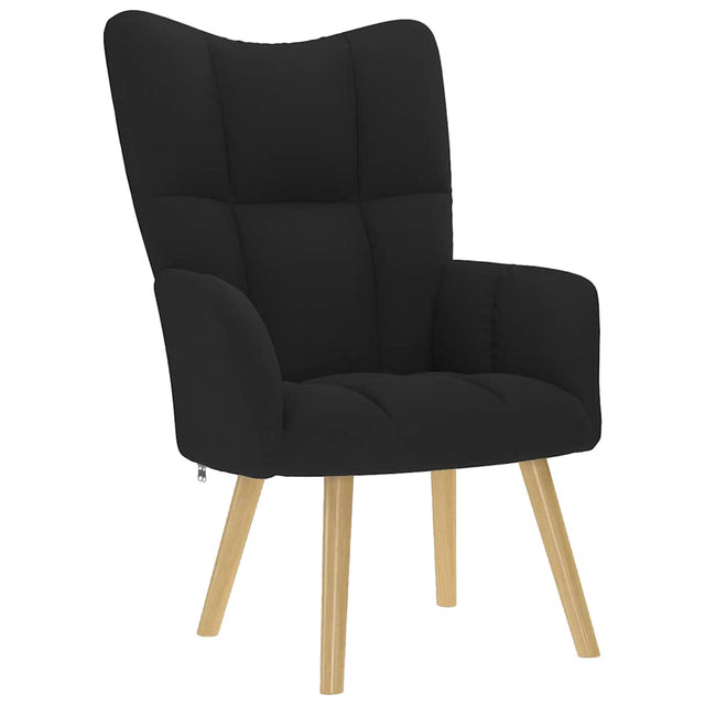 Vidaxl relaxstoel stof zwart