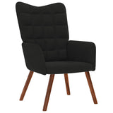 Vidaxl relaxstoel fluweel zwart