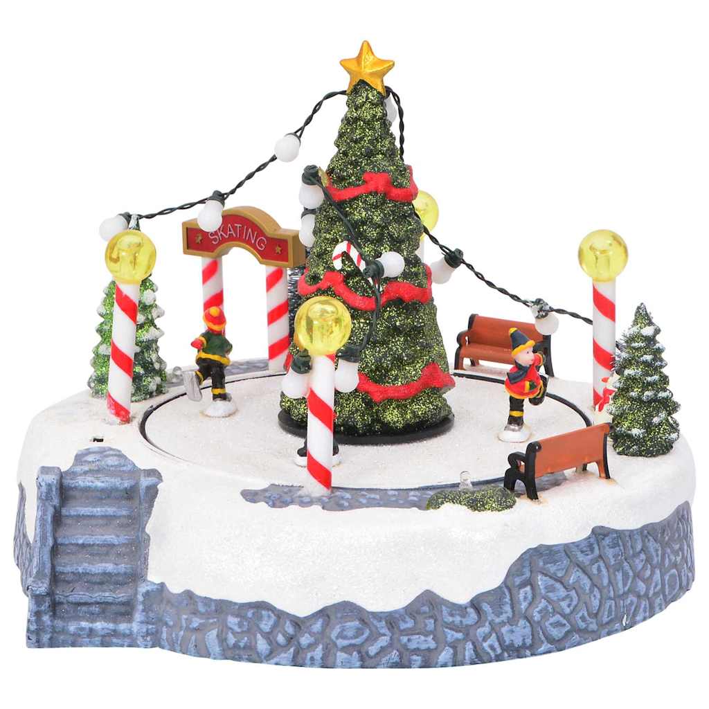 Vidaxl kerstdorp decoratie multikleur 22 x 21,5 x 17 cm kunststof